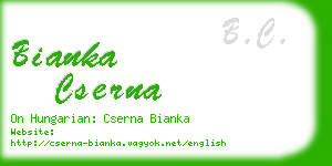 bianka cserna business card